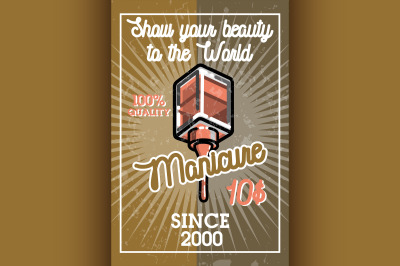 Color vintage manicure banner