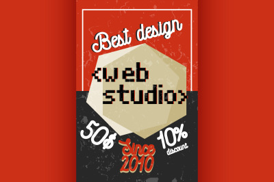 Color vintage web studio banner