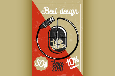 Color vintage web studio banner