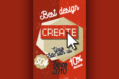 Color vintage web studio banner