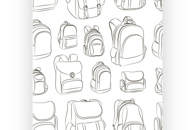 School backpacks set pattern