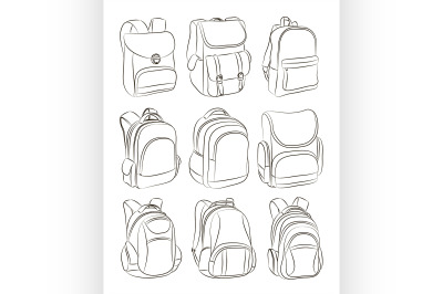 School backpacks set