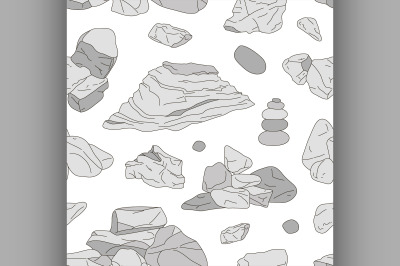 Rocks and stones elements pattern