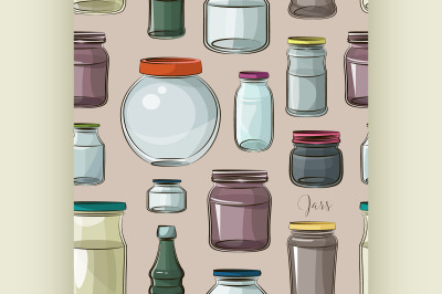 Pattern of empty jars