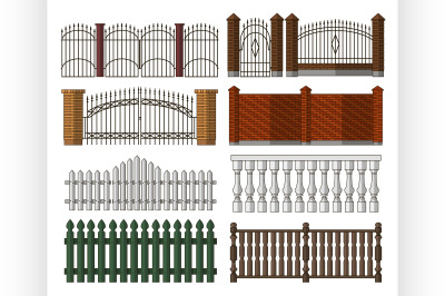 Set of gates and fences