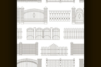 Set of gates and fences