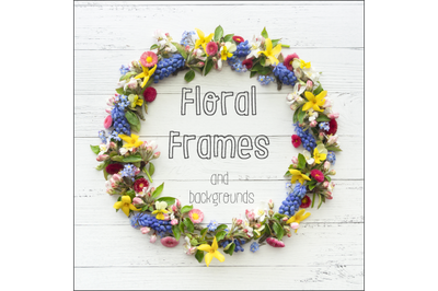 Floral Frames and Backgrounds