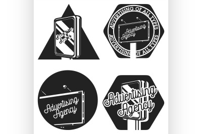 Vintage advertising agency emblems