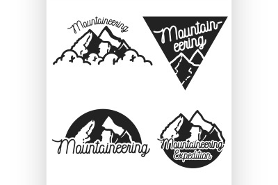 Vintage mountaineering emblems