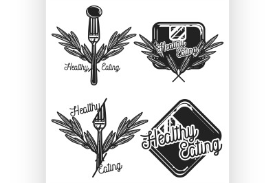 Vintage nutritionist emblems