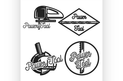 Vintage power tools store emblems