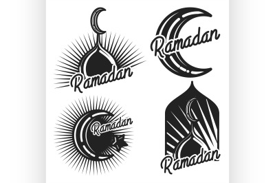 Vintage ramadan emblems