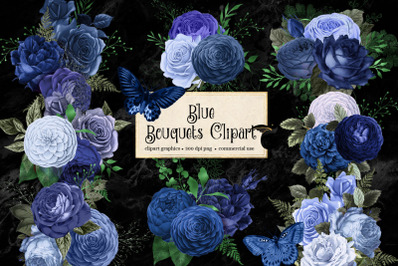 Blue Bouquets Clipart