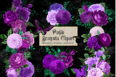 Purple Bouquets Clipart