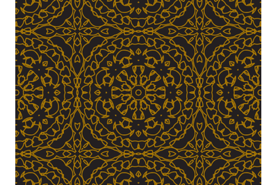 Pattern Gold Motive Curved