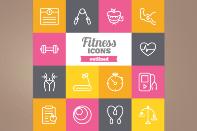Outlined Fitness Icons