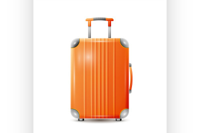 Large polycarbonate suitcase