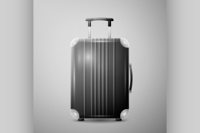 Large polycarbonate suitcase