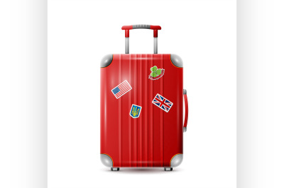 Large polycarbonate suitcase