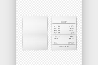 Printed receipt vector