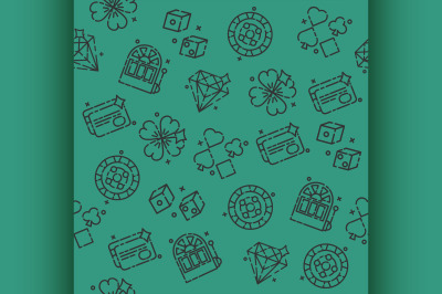 Casino icons pattern