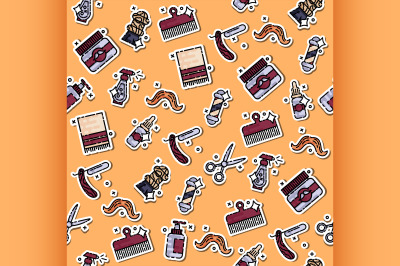 Colored barber shop pattern