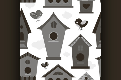 Birdhouses set pattern