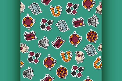 Casino icons pattern