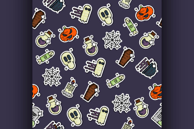 Colored halloween pattern