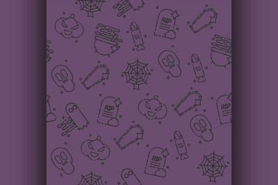 Halloween icons pattern