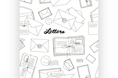 Letters and envelopes pattern