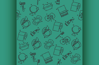 Personal hygiene icons pattern