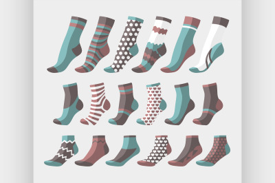 Set icon of colored socks