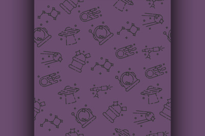 Space icons pattern