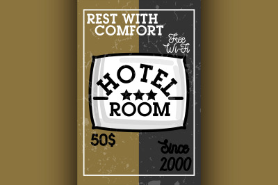 Color vintage hotel banner