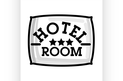 Color vintage hotel emblem