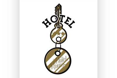 Color vintage hotel emblem