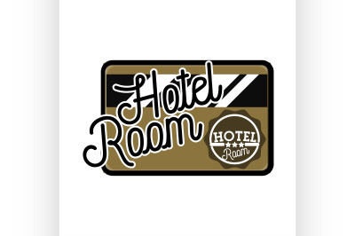 Color vintage hotel emblem