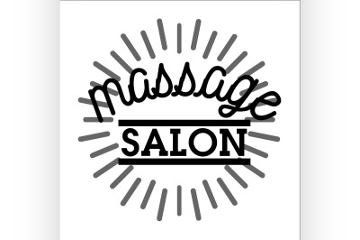 Color vintage massage salon emblem