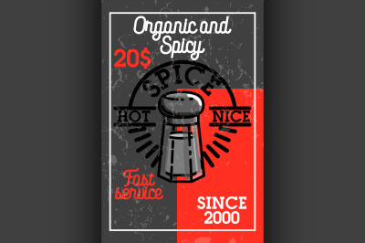 Color vintage spice shop banner
