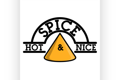 Color vintage spice shop emblem
