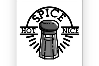 Color vintage spice shop emblem