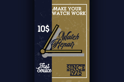 Color vintage watch repair banner