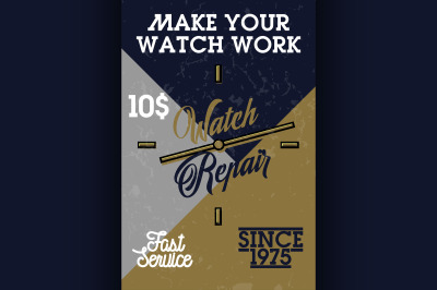 Color vintage watch repair banner