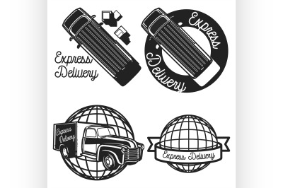 Vintage express delivery emblems