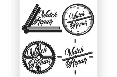 Color vintage watch repair emblems