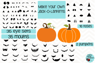 Pumpkin Svg Make Your Own Jack O Lantern Bundle Halloween By Crafty Mama Studios Thehungryjpeg Com