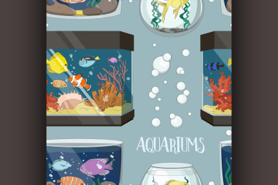 Glass Aquarium Set pattern