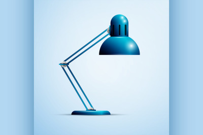 Blue desk lamp