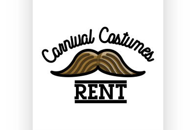 Color vintage carnival costumes rent emblem
